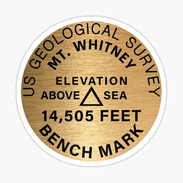 Item preview, Mt. Mount Whitney Bench Mark California 14er Mt. Hiking Climbing Mountains Benchmark Gift Ideas designed and sold by letourneau41.