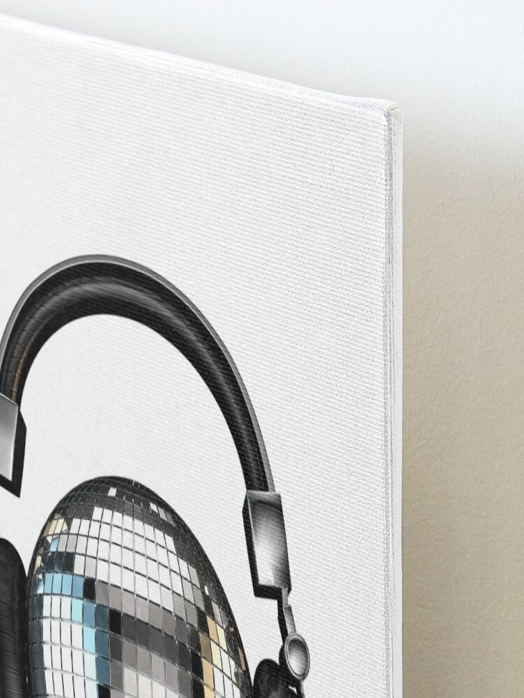 Alternate view of Headphone disco ball Mounted Print