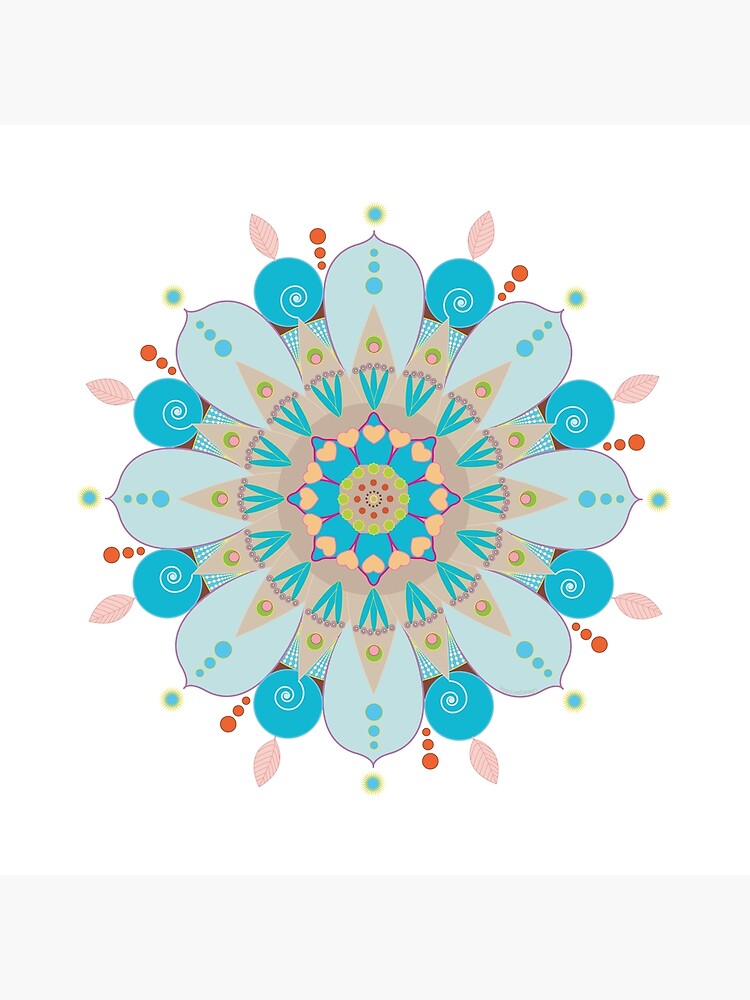 Mandala fleur, "Mer & sable" by RosaLeeDesign