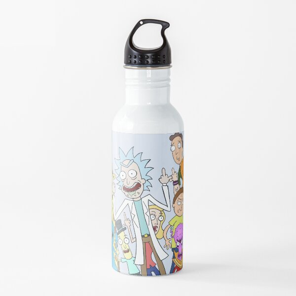 A Rick and Morty Collage Water Bottle