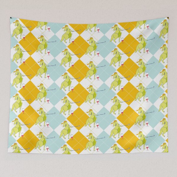 Item preview, Happy Golfing Dinosaur designed and sold by Jacqueline Hurd.