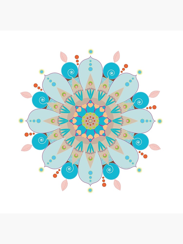 « Mandala fleur, "Mer & sable" » par RosaLeeDesign
