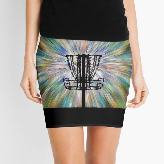 Disc Golf Basket Silhouette Mini Skirt