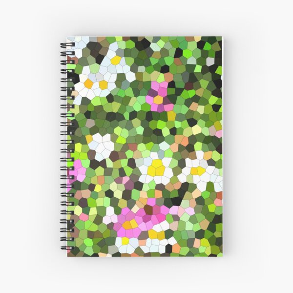 Fleur vitrail #1 Cahier à spirale