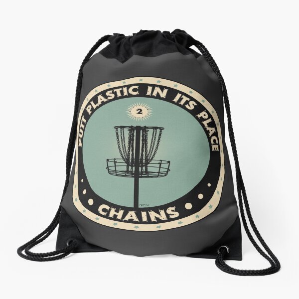 Putt Plastic In Its Place Drawstring Bag