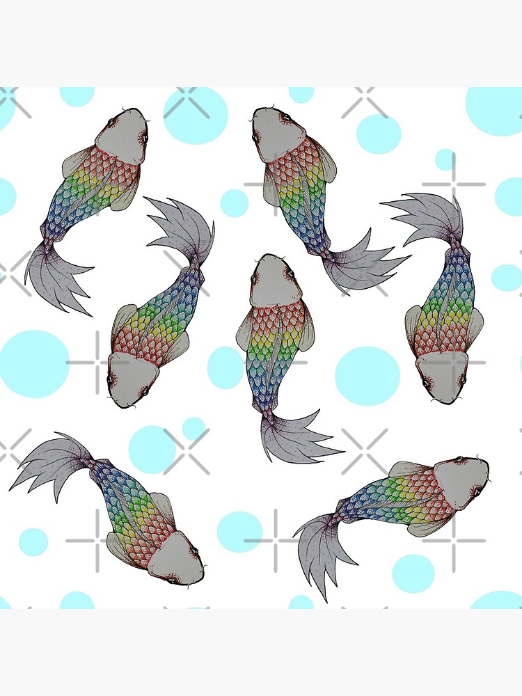 "Rainbow Koi Fish" Coasters (Set of 4) by RagingOstrich | Redbubble