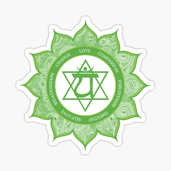 Anahata El Cuatro Chakra del Corazón symbol drawing Sticker for