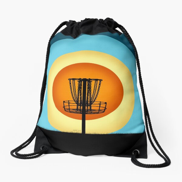 Colorful Disc Golf Basket Drawstring Bag