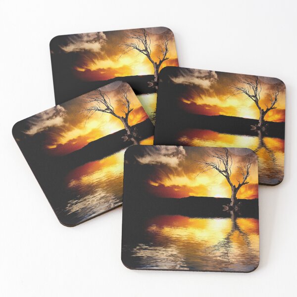 Item preview, Dramatic sunset over calm lake designed and sold by rolffimages.