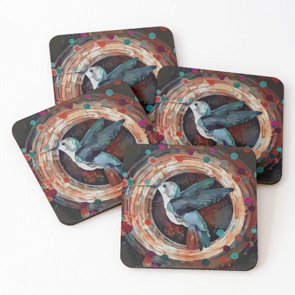 Item preview, couleur colibri - hummingbird, birds, oiseau, bird designed and sold by L. ROCHE.