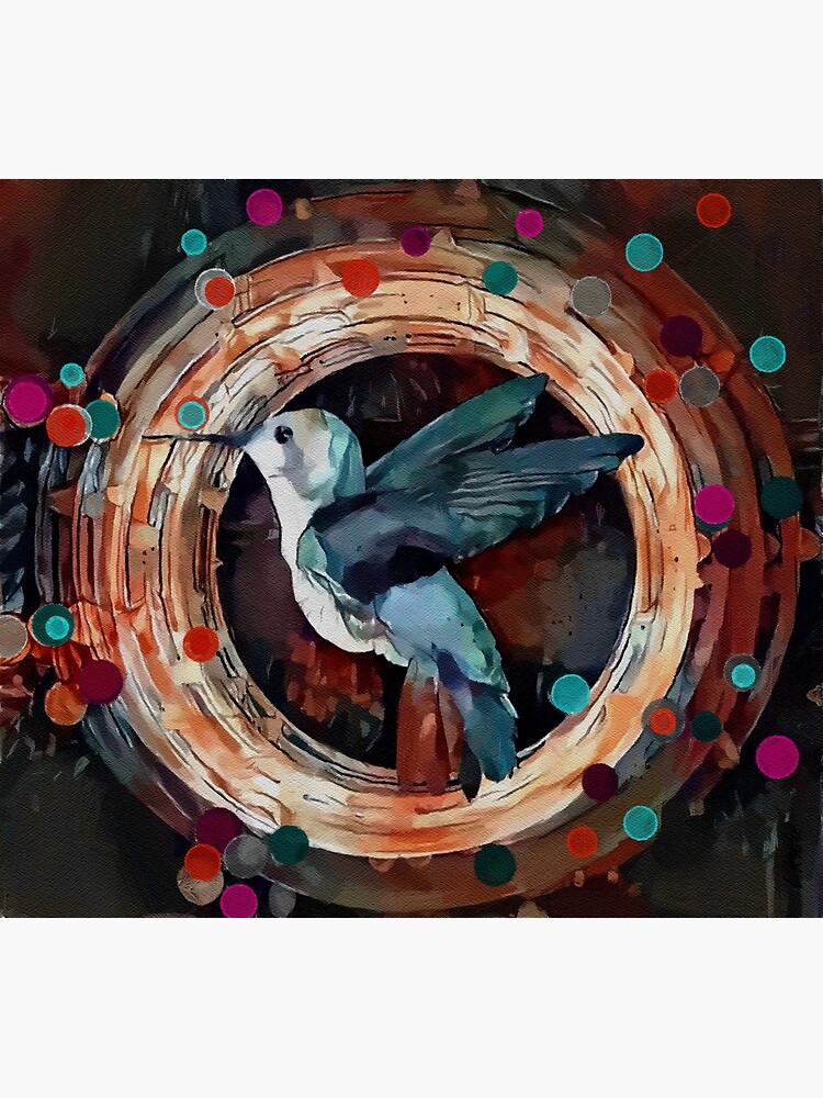 Disover couleur colibri - hummingbird, birds, oiseau, bird Premium Matte Vertical Poster
