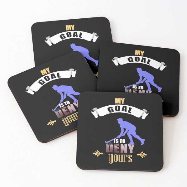 Aperçu de l'œuvre Mon but est de nier le vôtre Gardien de but de hockey créée et vendue par perfectpresents.