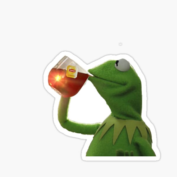 Kermit Sips Tea Sticker