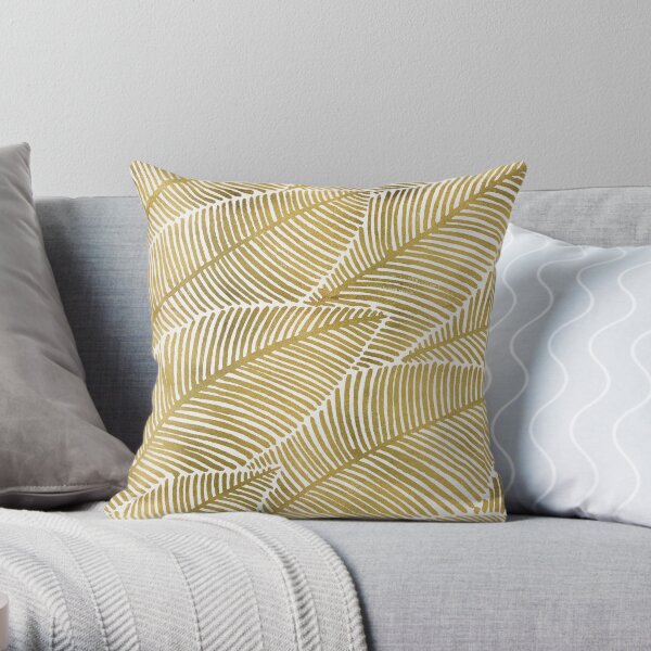 Tropical Gold Throw Pillow