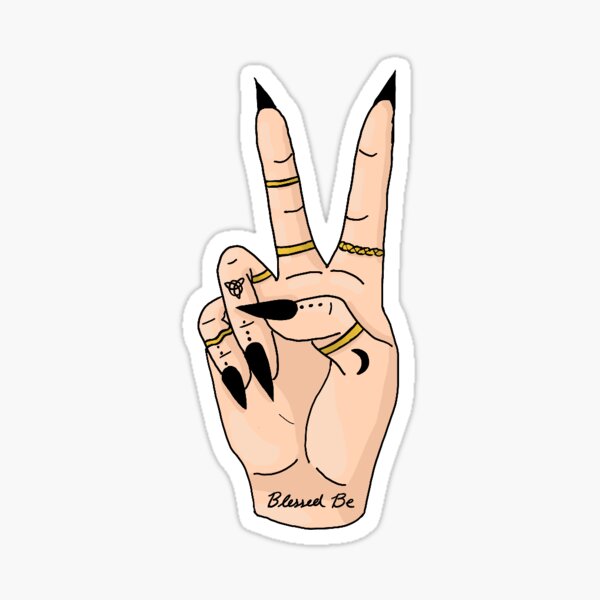 Witchy Peace Sign Sticker