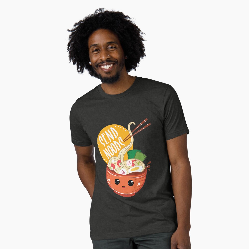 T-shirt essentiel avec l'œuvre « Envoyer des pâtes Kawaii Ramen