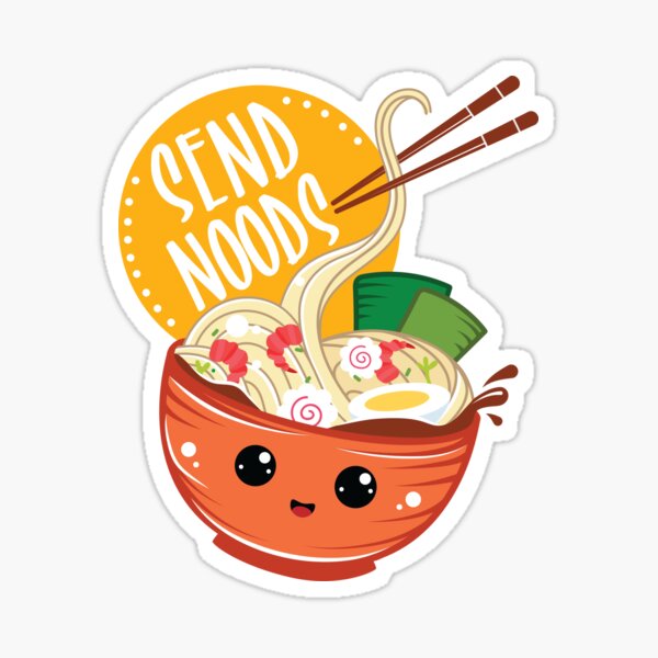 Ramen Noodle Soup Ramen Decals Chibi Gifts Cute Chibbi Anime Decal ...