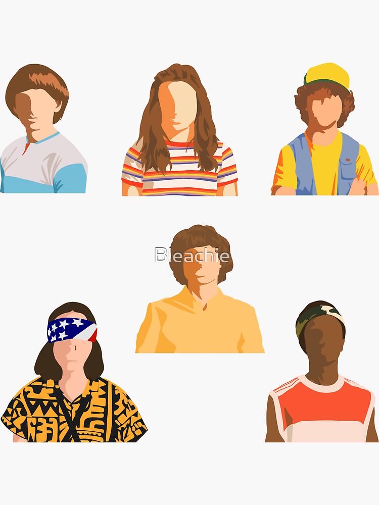 minimal stranger things sticker pack sticker by bleachie redbubble