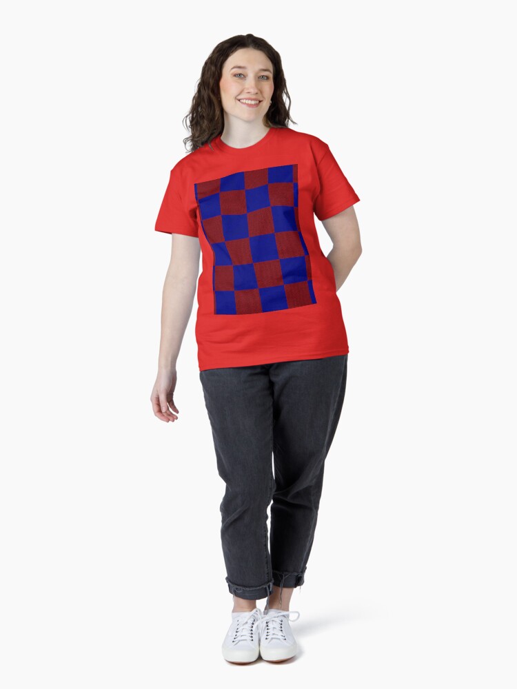 Thumbnail 4 of 7, Classic T-Shirt, Red & Blue Square designed and sold by Vk91art.