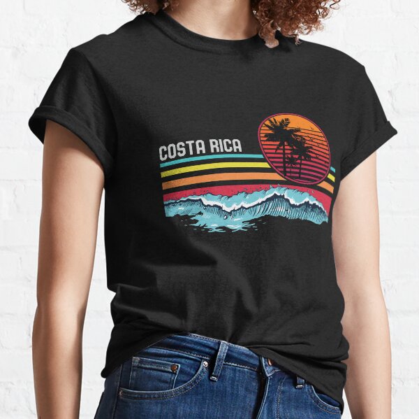 Vintage Costa Rica Beach Sunset Surfing Retro Surf Classic T-Shirt