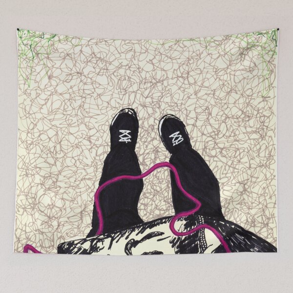 Item preview, sneakers and earbuds designed and sold by purplestgirl.