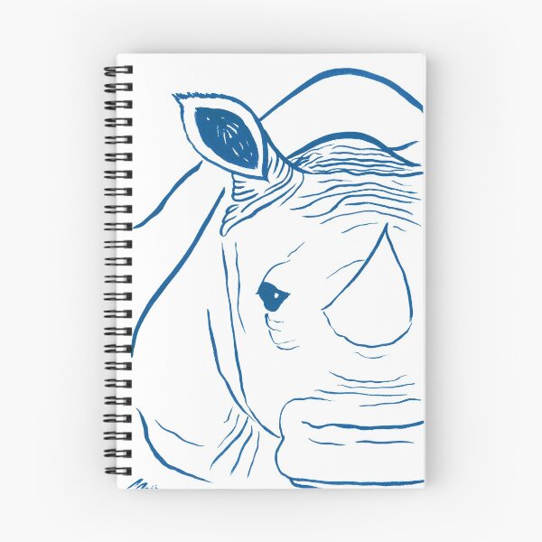 Item preview, Face of a Rhino - Navy Palette  designed and sold by Niina  Niskanen.