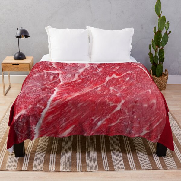 Raw steak Throw Blanket