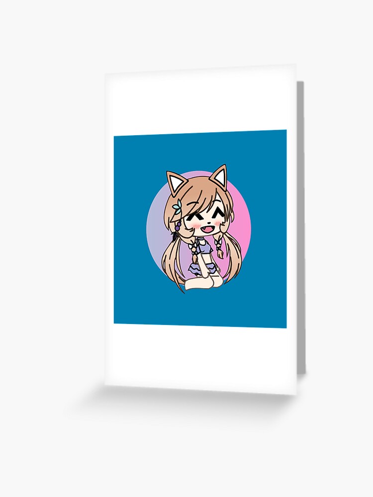 Cute Gacha Life style Kawaii Chibi Kitty Girl Anna Chan Sticker for Sale  by pignpix