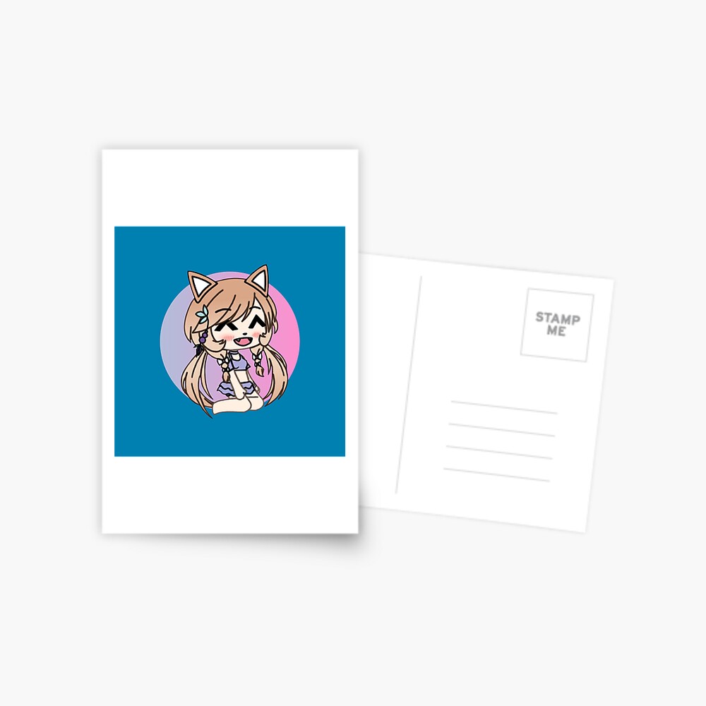 Cute Gacha Life style Kawaii Chibi Kitty Girl Anna Chan Sticker for Sale  by pignpix