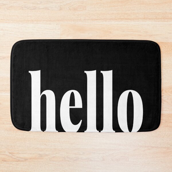 Item preview, hello typography serif font white black designed and sold by wordznart.