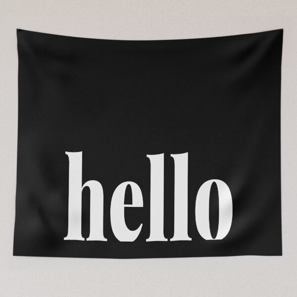 Item preview, hello typography serif font white black designed and sold by wordznart.