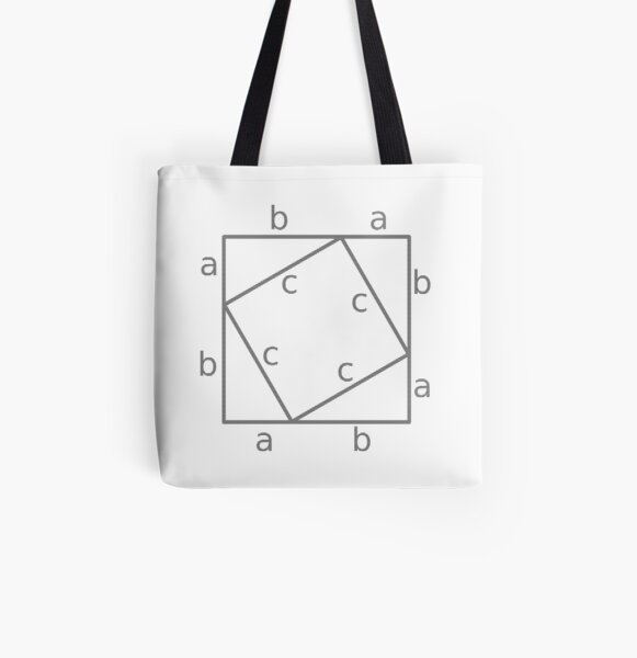 #Pythagoras #Theorem #PythagorasTheorem All Over Print Tote Bag