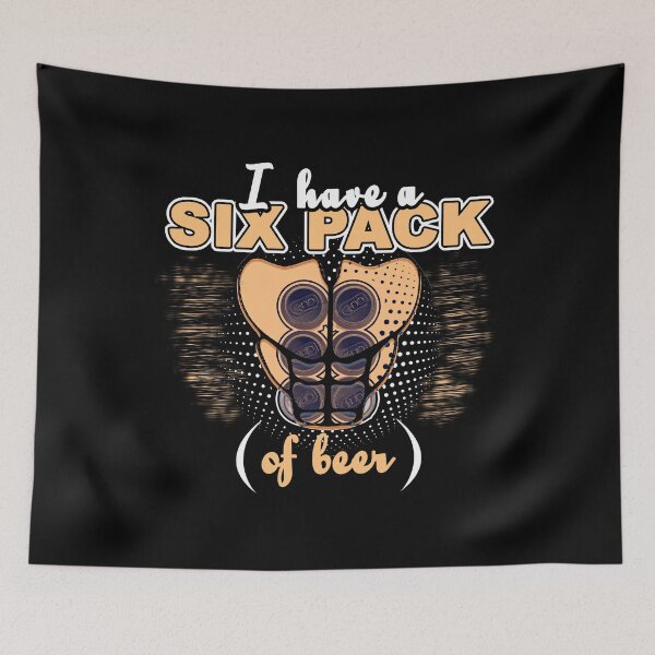 Item preview, I Have A Six Pack Of Beer Drinking Graphic print designed and sold by woodsgoodsco.