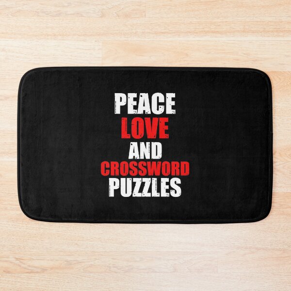 Item preview, Cruciverbalist design Peace Love And Crossword Puzzle Tee designed and sold by woodsgoodsco.