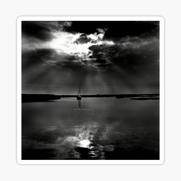 Summer evening light at Brancaster Staithe, Norfolk, UK Sticker