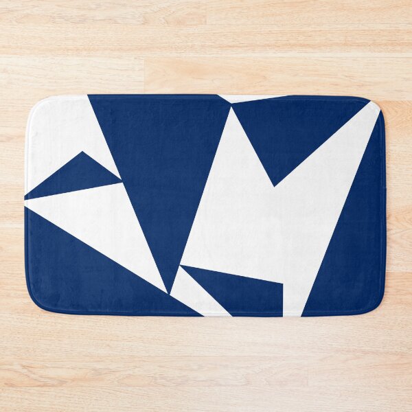 Item preview, Abstract Triangle Geometric Color Block Blue White designed and sold by wordznart.
