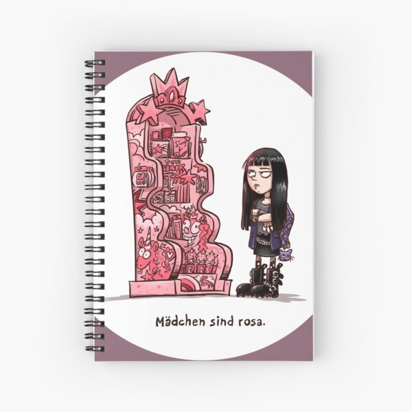 Mädchen sind rosa Spiralblock