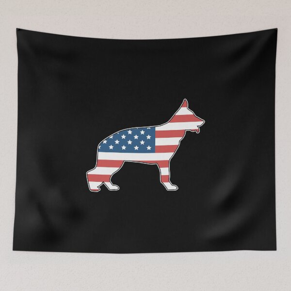 Item preview, German Shepherd American Flag Gift designed and sold by SimonGs.