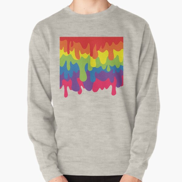 rainbow paint drip hoodie