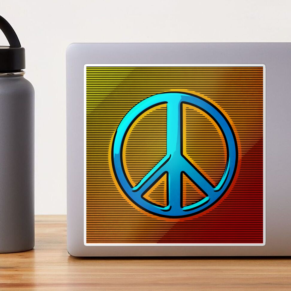 Retro Peace Sign Sticker