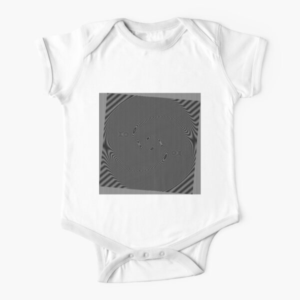 #pattern, #repeat, #abstract, #design, illustration, art, geometry, circle Short Sleeve Baby One-Piece