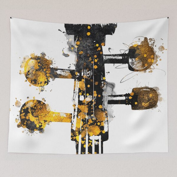 Item preview, Violin music art gold and black #violin #music designed and sold by JBJart.