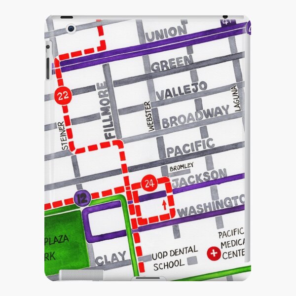 San Francisco map - Pacific Heights iPad Snap Case
