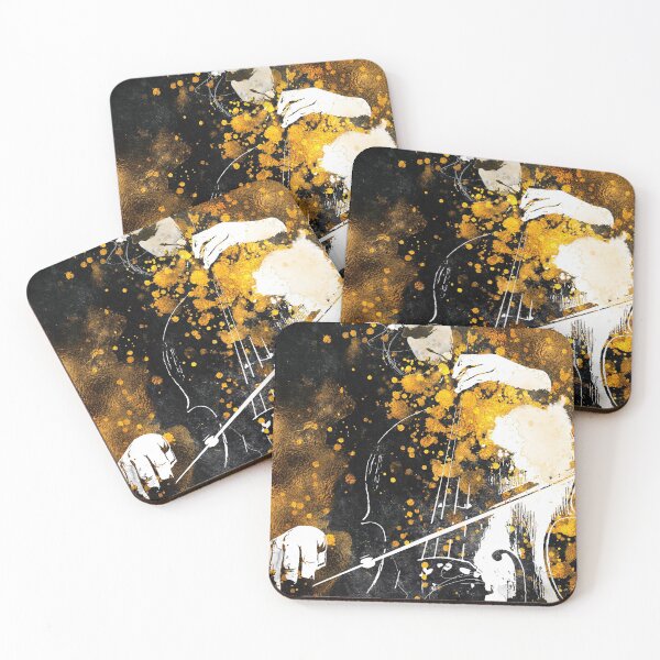 Item preview, Violin music art gold and black #violin #music designed and sold by JBJart.