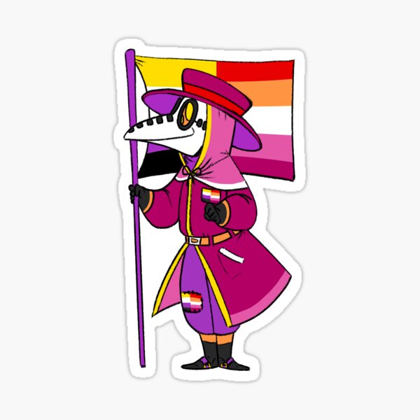 Item preview, Non-Binary Lesbian Pride Plague Doctor designed and sold by soodie.