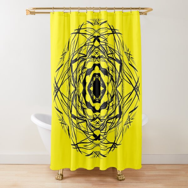 #pattern, #repeat, #abstract, #design, illustration, art, geometry, circle Shower Curtain