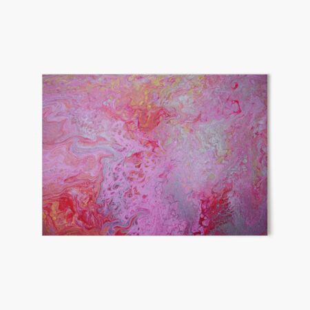 Pink Passion Pouring Art Board Print