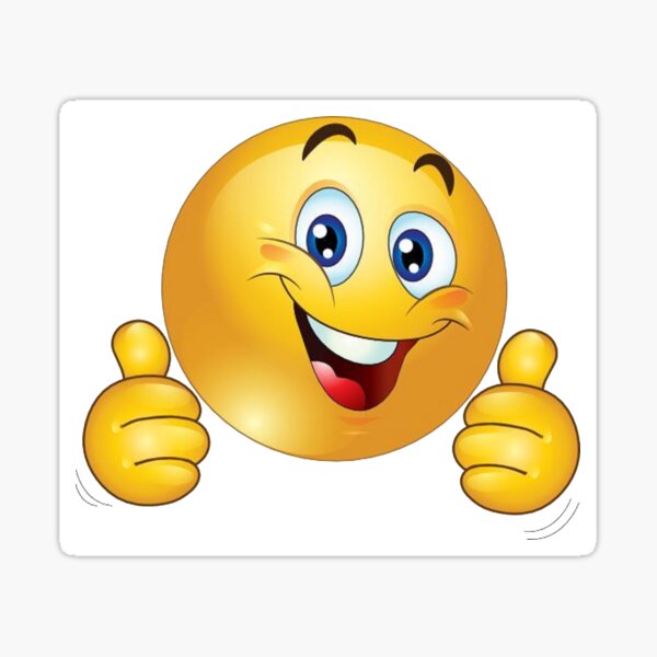 Thumbs Up Smiley Face 1 Sticker By Hauntersdepot Redbubble