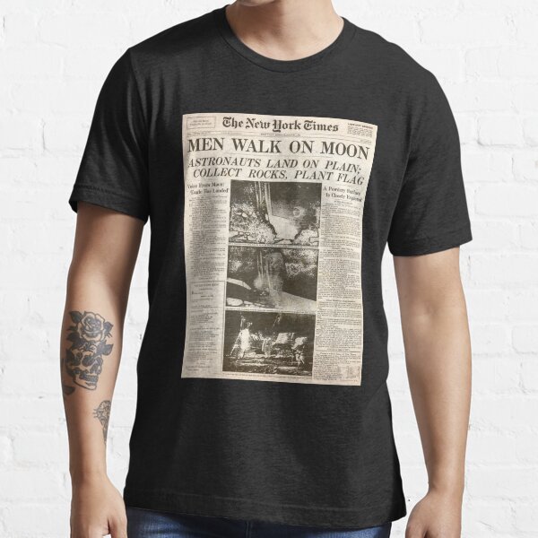 Apollo 11 50th Anniversary Moon Landing 1969 Newspaper T Shirt For