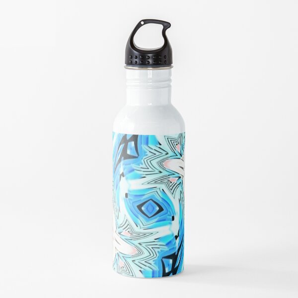 #pattern, #repeat, #abstract, #design, illustration, art, geometry, circle Water Bottle